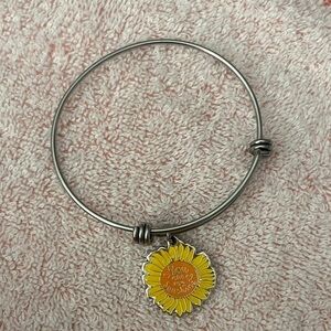 Belk Silverworks Sunflower Charm Bracelet with the saying “You are my Sunshine”